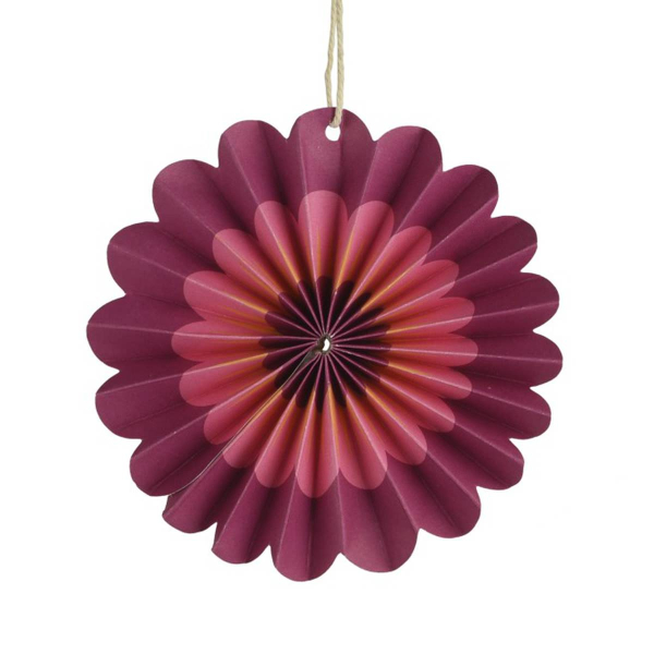 Kaemingk Papierblume - Papierrosette dunkellila/lila Ø 10,5 cm