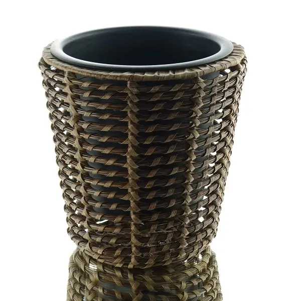 Kaemingk Pflanzenübertopf Braun mit Einsatz - Polyrattan & PP Kaemingk Pflanzenübertopf Braun mit Einsatz - Polyrattan & PP