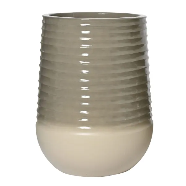 Kaemingk Pflanzgefäß/Vase Jamie L schlank geriffelt Hell- & Dunkelgrau Ø 53 cm 69,5 cm - Kunststoff Kaemingk Pflanzgefäß/Vase Jamie L schlank geriffelt Hell- & Dunkelgrau Ø 53 cm 69,5 cm - Kunststoff