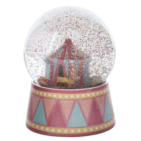 Schneekugel Zirkuszelt Ø 6,5 cm - Polyresin
