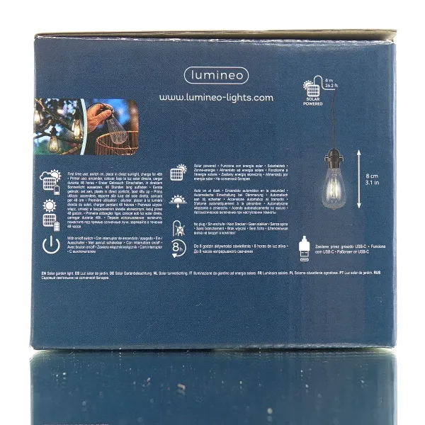 Lumineo Solar Element L19-W11-H8 cm schwarz warm /weiß