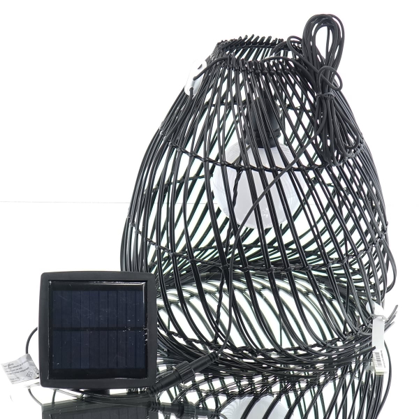 Kaemingk Solar Hängelampe Wicker 28-H36 cm schwarz