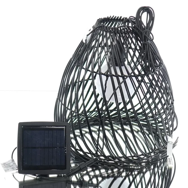 Kaemingk Solar Hängelampe Wicker 28-H36 cm schwarz