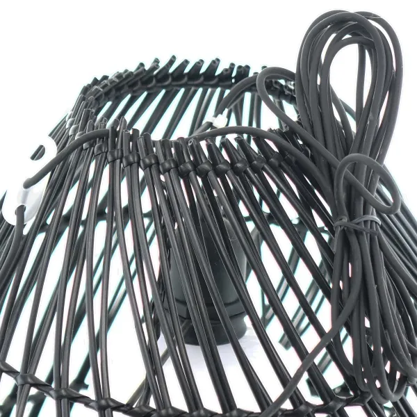 Kaemingk Solar Hängelampe Wicker 28-H36 cm schwarz