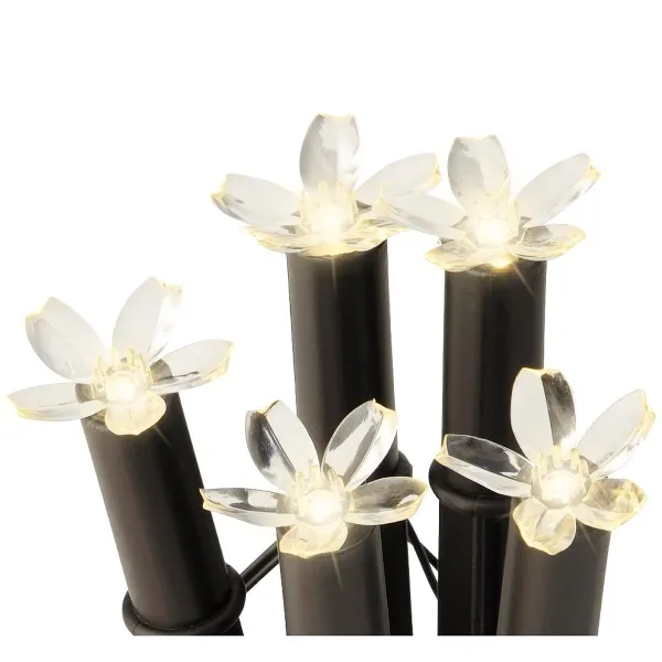 Lumineo Solar Stabbeleuchtung Blume warmweiß 17 cm x 3,5 cm schwarz - Kunststoff