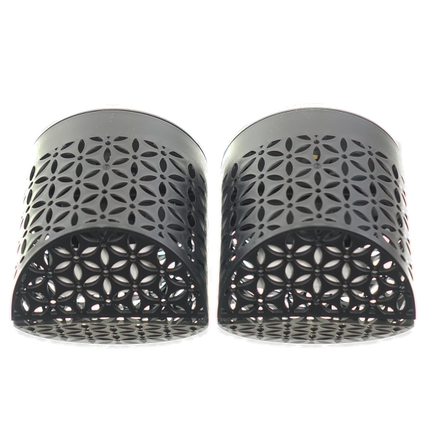 Kaemingk Solar LED Wandlampen Schwarz je 1 LED  11 x 11 im 2er Set - warmweiß