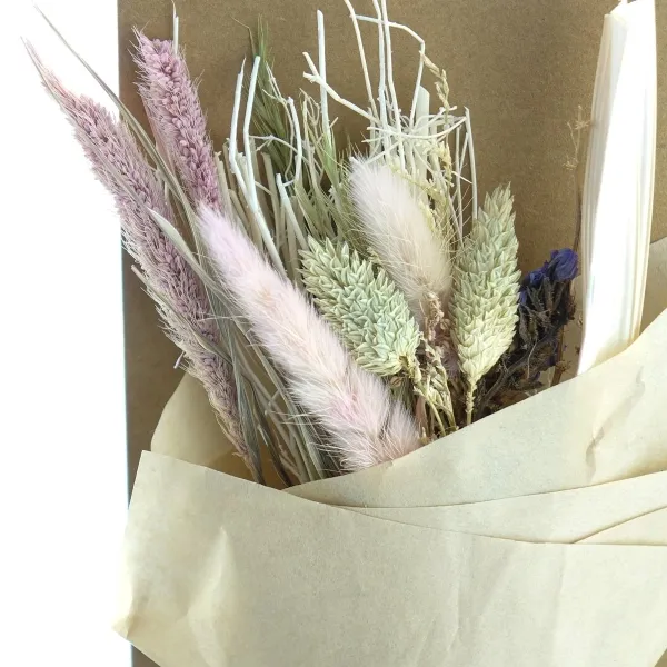 Kaemingk Sträußchen aus Trockenblumen Fliederfarben & Blau ca. 30 cm