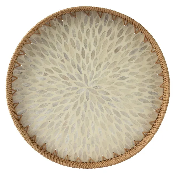 Kaemingk Tablett rund Ø 38 cm H: 4 cm - Rattan
