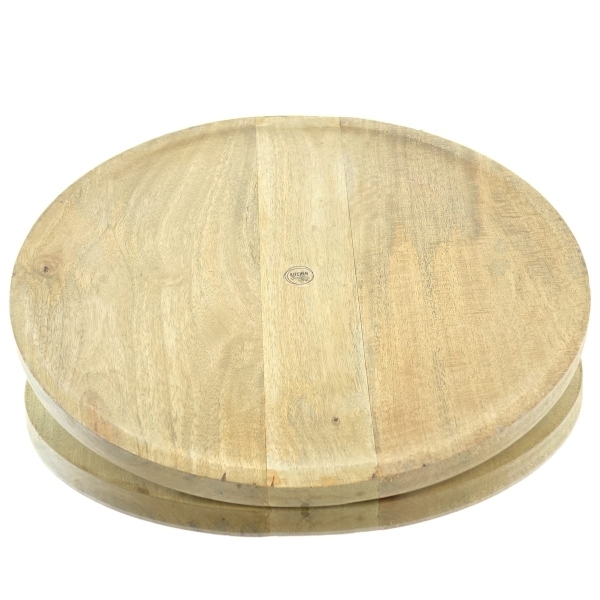 KITCHEN GOODS and more Teller Natur mit erhöhtem Rand Ø 45 - Mangoholz