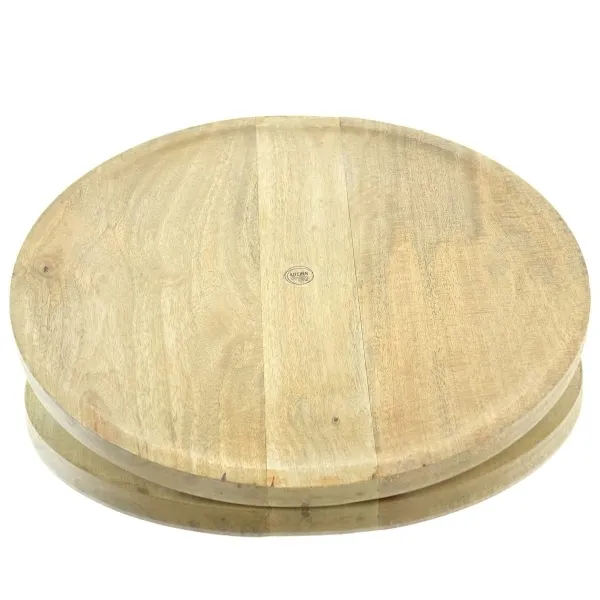 KITCHEN GOODS and more Teller Natur mit erhöhtem Rand Ø 45 - Mangoholz