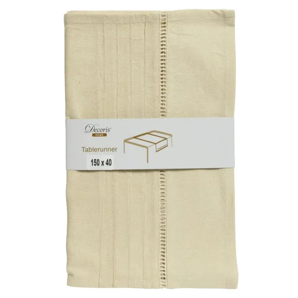 Kaemingk Tischläufer Ecru beige 150 x 40 cm - Baumwolle Kaemingk Tischläufer Ecru beige 150 x 40 cm - Baumwolle