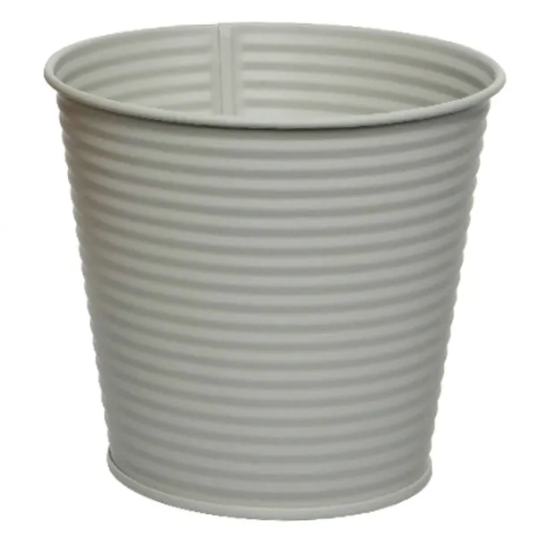 Kaemingk Übertopf Rille Cool Grey grau Ø 15,7 cm - Metall Kaemingk Übertopf Rille Cool Grey grau Ø 15,7 cm - Metall