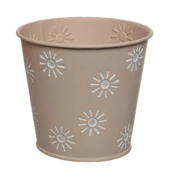 Kaemingk Übertopf Sonne Beige Ø 16 cm - Metall Kaemingk Übertopf Sonne Beige Ø 16 cm - Metall