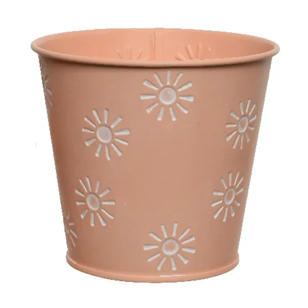 Kaemingk Übertopf Sonne Peach lachsfarben Ø 16 cm - Metall Kaemingk Übertopf Sonne Peach lachsfarben Ø 16 cm - Metall