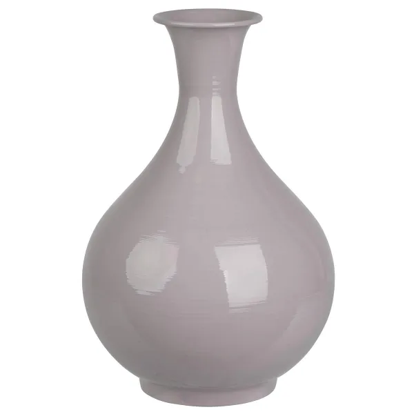 Kaemingk Vase konisch lilagrau lasiert Ø 23 cm H: 35 cm - Eisen