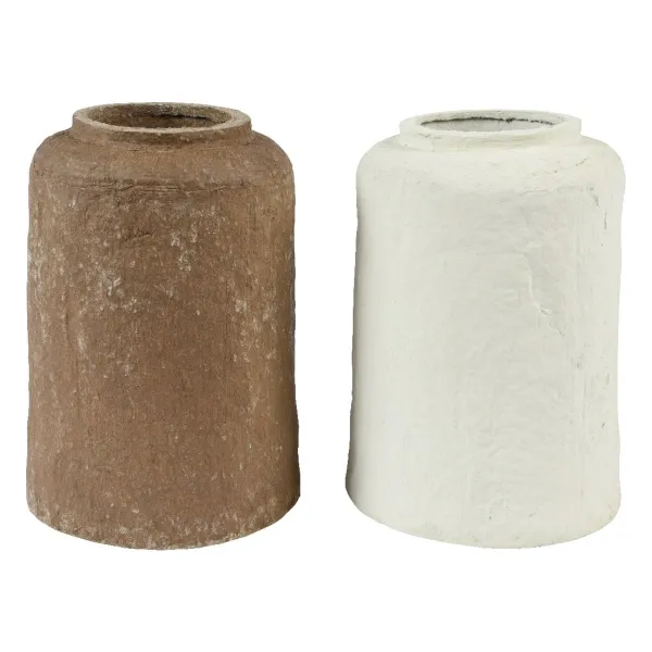 Kaemingk Vase Papier 2 farbig sortiert 15,5-H21 cm