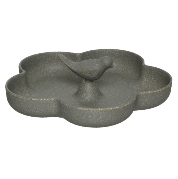 Kaemingk Vogelfutterschale Taupe Ø 22,7 cm x 3,5 cm zum Stellen - Bambus