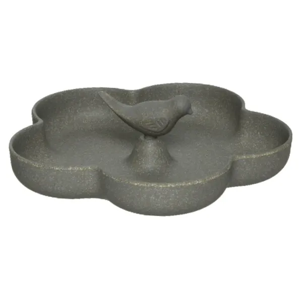 Kaemingk Vogelfutterschale Taupe Ø 22,7 cm x 3,5 cm zum Stellen - Bambus