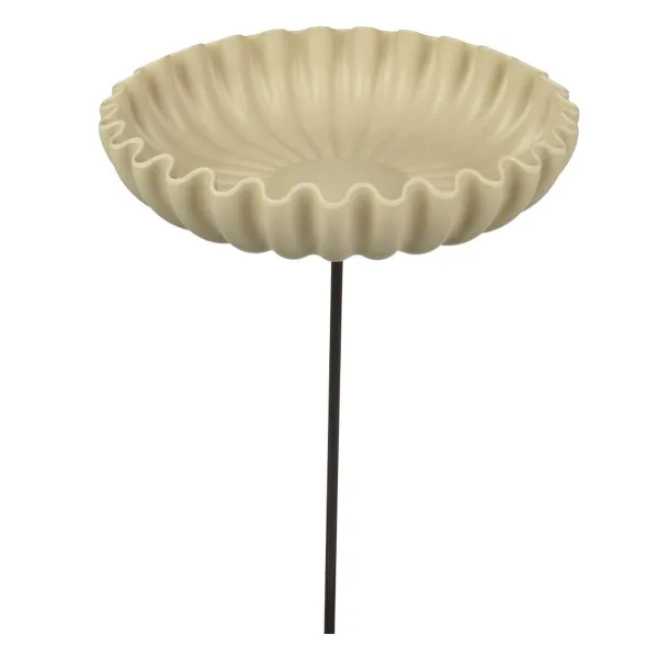 Kaemingk Vogelfutterstelle/-tränke Beige Ø 20 cm 76 cm - Bambusfaser & Metall
