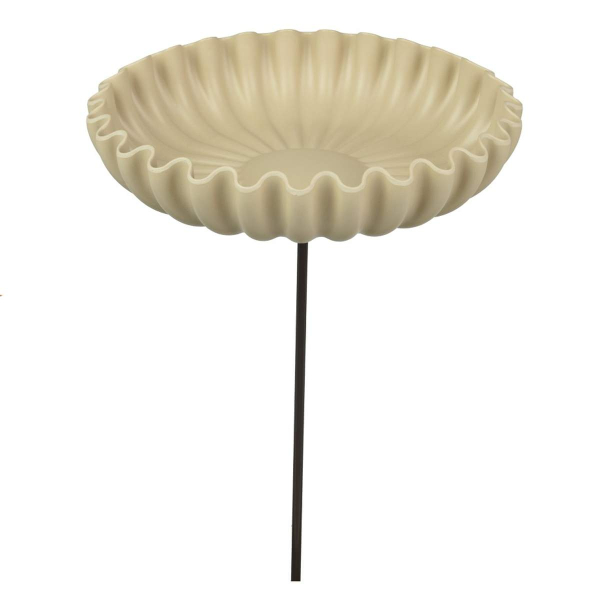 Kaemingk Vogelfutterstelle/-tränke Beige Ø 32 cm 58,5 cm - Bambusfaser & Metall