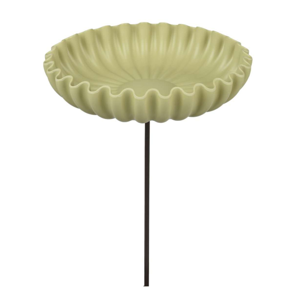 Kaemingk Vogelfutterstelle/-tränke Grün Ø 20 cm 76 cm - Bambusfaser & Metall