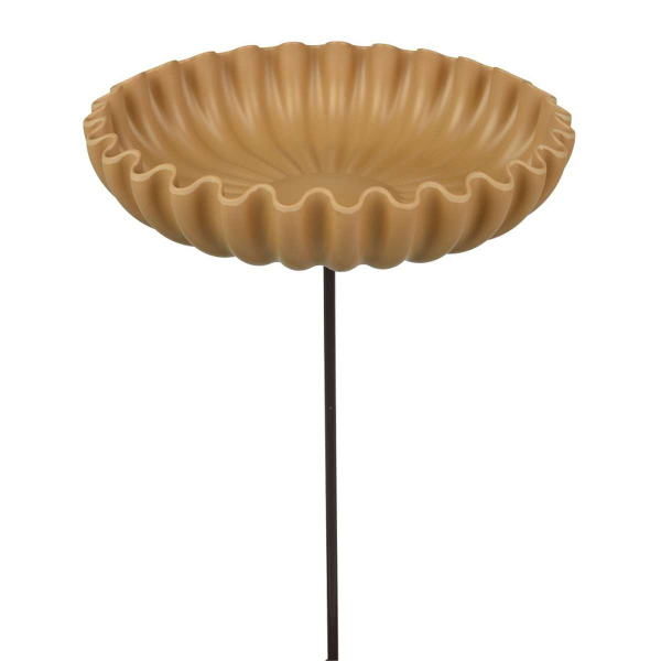 Kaemingk Vogelfutterstelle/-tränke Orange Ø 32 cm 58,5 cm - Bambusfaser & Metall