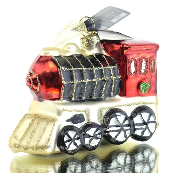 Kaemingk Weihnachtsanhänger Eisenbahn Rot 6 cm - Glas Kaemingk Weihnachtsanhänger Eisenbahn Rot 6 cm - Glas