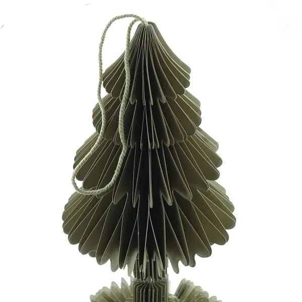 Kaemingk Weihnachtsanhänger Tannenbaum Taupe Glitter & Aufhänger 14,5 cm - Papier Kaemingk Weihnachtsanhänger Tannenbaum Taupe Glitter & Aufhänger 14,5 cm - Papier