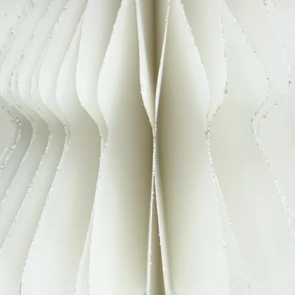 Kaemingk Weihnachtsanhänger Tannenbaum Weiß Glitter & Aufhänger 20 cm - Papier