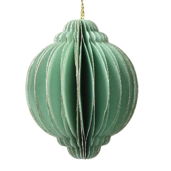 Kaemingk Weihnachtsaufhänger Kugel Mintgrün Ø 6 cm - Papier Kaemingk Weihnachtsaufhänger Kugel Mintgrün Ø 6 cm - Papier
