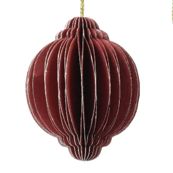 Kaemingk Weihnachtsaufhänger Kugel Rot Ø 6 cm - Papier Kaemingk Weihnachtsaufhänger Kugel Rot Ø 6 cm - Papier