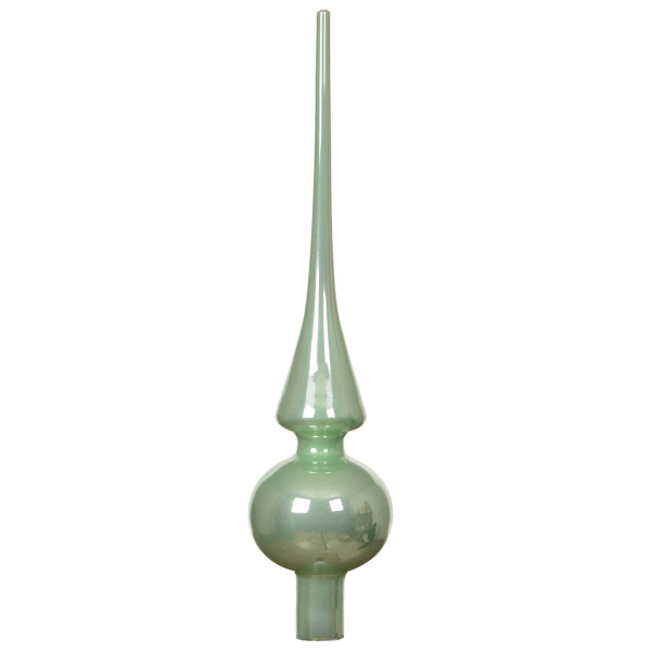 Baumspitze Pefferminz glanz Ø 6 cm 26 cm hoch - Glas
