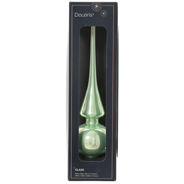 Baumspitze Pefferminz glanz Ø 6 cm 26 cm hoch - Glas