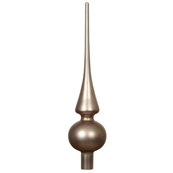 Baumspitze Rauchperle matt Ø 6 cm 26 cm hoch - Glas