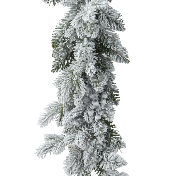 Weihnachtsdeko Aspengirlande Grün beschneidt Ø 25 cm Länge 2,7 m - Kunstpflanzen