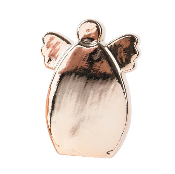 Weihnachtsdeko Engel Sandfarben glänzend 16 cm - Porzellan