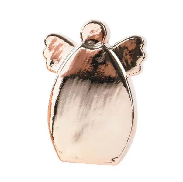 Weihnachtsdeko Engel Sandfarben glänzend 16 cm - Porzellan