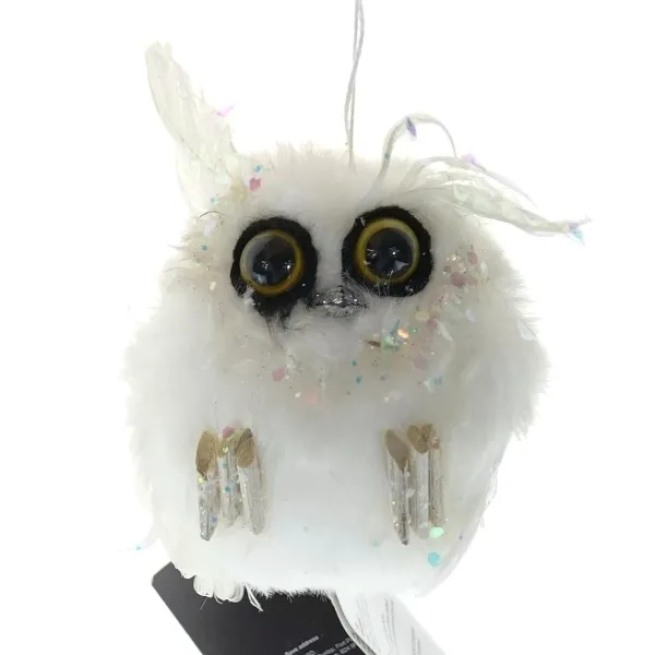 Kaemingk Weihnachtsdeko Eulenkauz Weiß 9 cm - Kunststoff Kaemingk Weihnachtsdeko Eulenkauz Weiß 9 cm - Kunststoff
