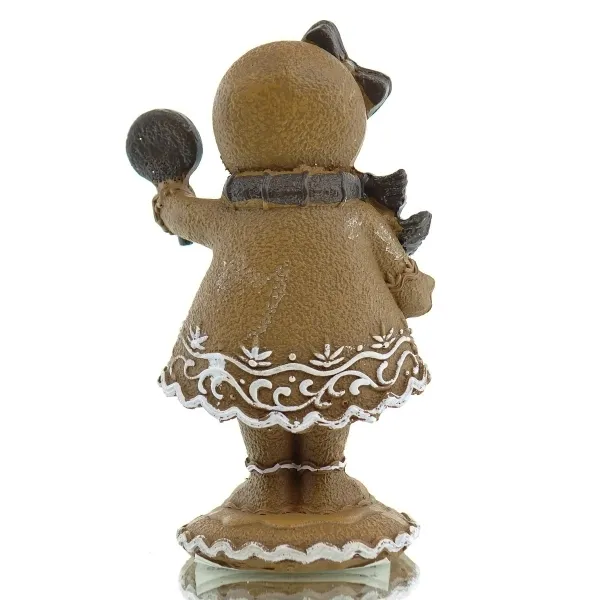 Kaemingk Weihnachtsdeko Lebkuchenfrau Braun 11 cm - Polyresin