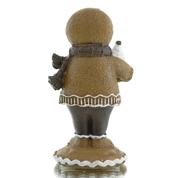 Kaemingk Weihnachtsdeko Lebkuchenmann Braun 11 cm - Polyresin