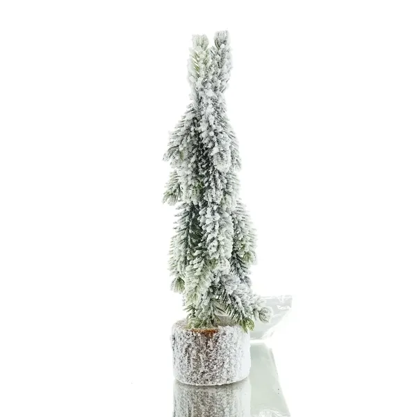 Kaemingk Weihnachtsdeko Minitanne Beschneit auf Holzbasis 20 cm - Kunststoff Kaemingk Weihnachtsdeko Minitanne Beschneit auf Holzbasis 20 cm - Kunststoff