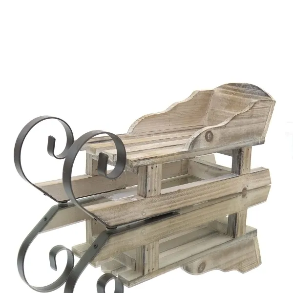 Kaemingk Weihnachtsdeko Schlitten Natur 33,5 cm - Tannenholz & Metall Kaemingk Weihnachtsdeko Schlitten Natur 33,5 cm - Tannenholz & Metall