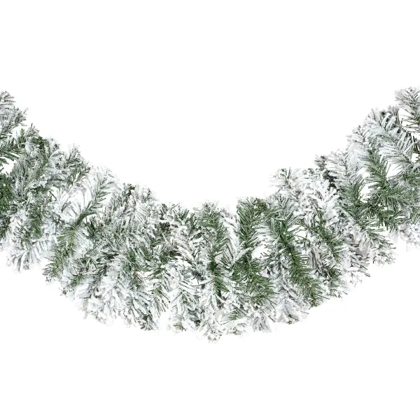 Weihnachtsdeko Tannengirlande Grün beschneidt Ø 20 cm Länge 2,7 m - Kunstpflanzen