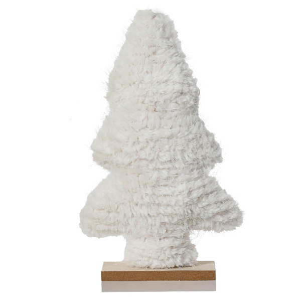 Kaemingk Weihnachtsdekoaufsteller Tannenbaum Weiß 23 cm - Polyester