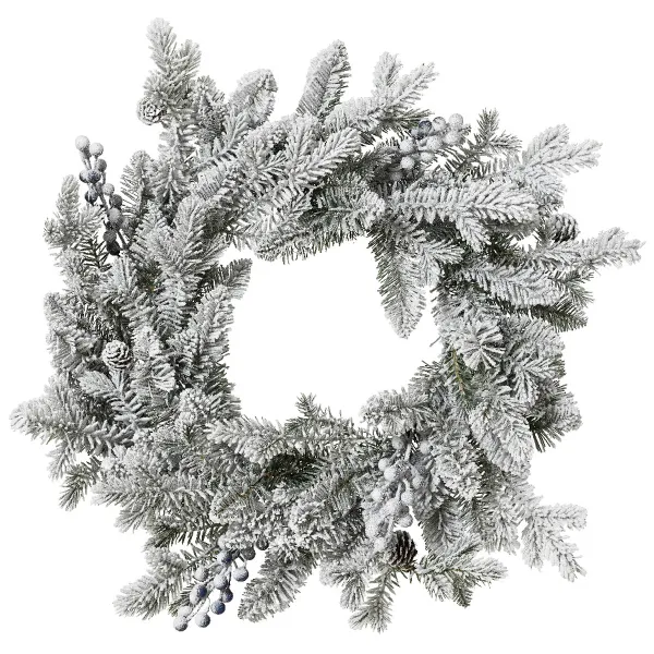 Weihnachtskranz Aspe Grün beschneidt Ø 50 cm Höhe 8 cm - Kunstpflanze