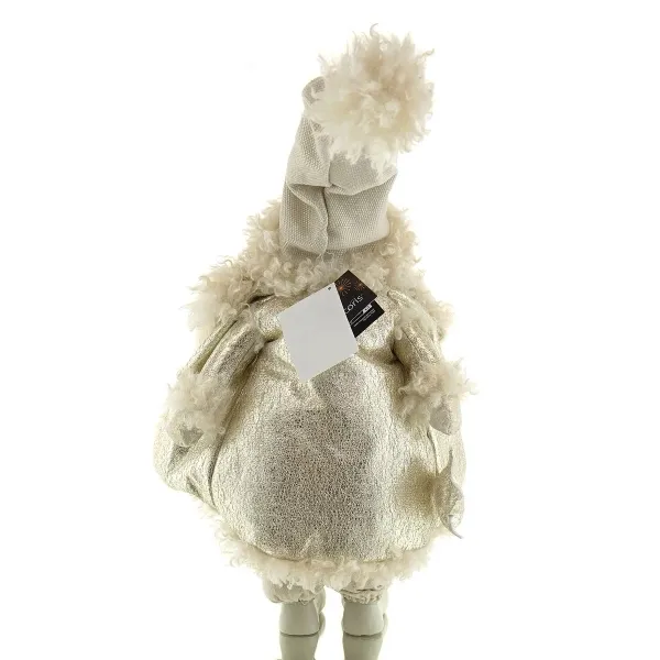 Weihnachtsmann Beige & Goldfarben repräsentativ 63 cm - Kunststoff