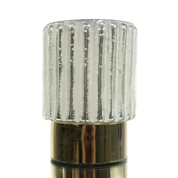 Kaemingk Weihnachtsteelichthalter Glas Weiß Ø ca. 7,5 cm Höhe 11,5 cm - Glas