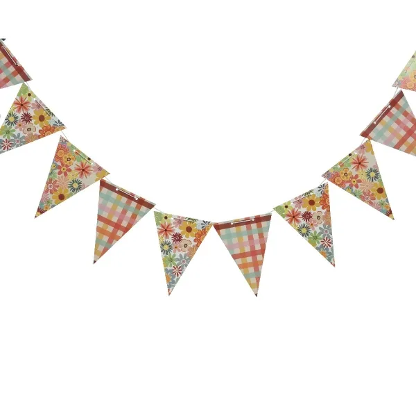 Kaemingk Wimpel-Girlande Bunt 17 x 13 x 180 cm - Papier