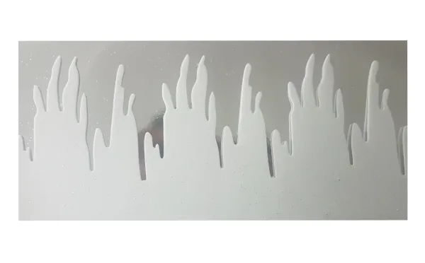 Kaemingk Winterfensterdekoration Filz-Eiszapfenrand weiß 100 cm - Kunststoff Kaemingk Winterfensterdekoration Filz-Eiszapfenrand weiß 100 cm - Kunststoff
