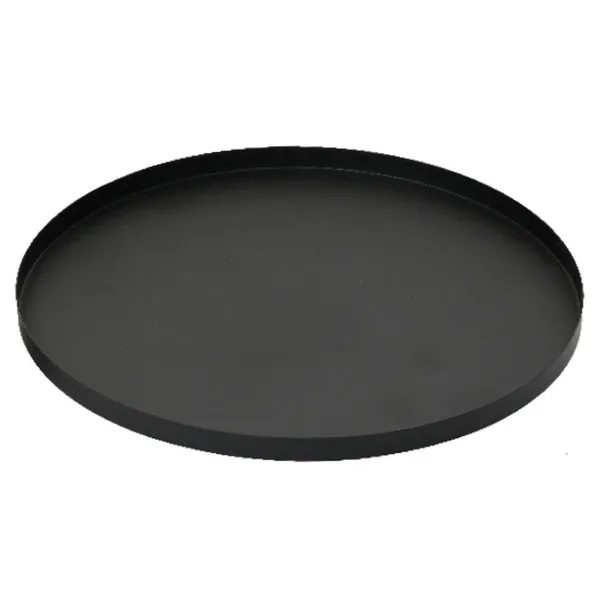 Tablett Schwarz matt Ø ca. 30,5 cm - Eisen